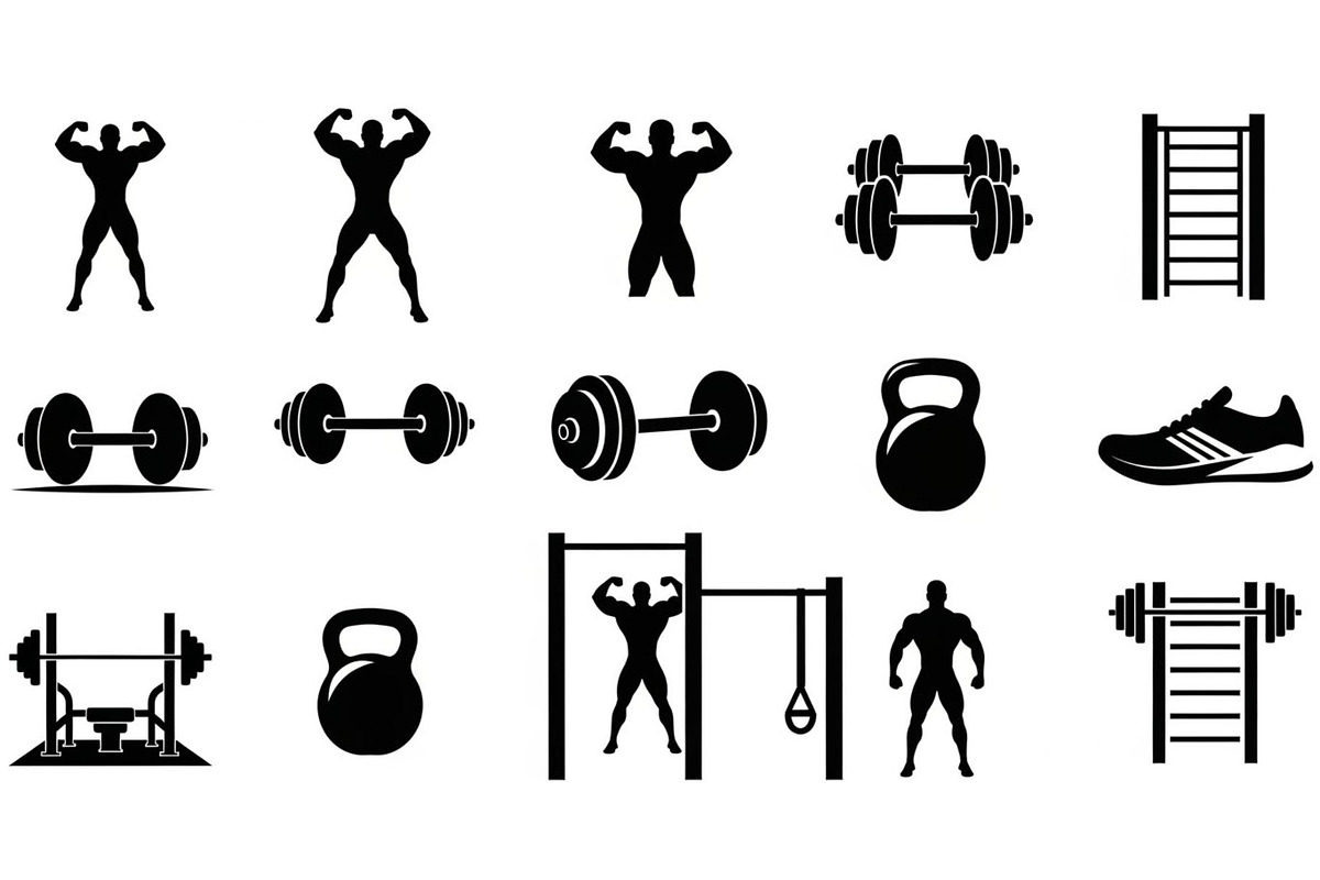 Ultimate Fitness Gym Vector Bundle, an Illustration by Creativeshirt (Photo 2 of 51)