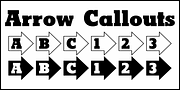 Arrow Callouts JNL, a Font by Jeff Levine Fonts (Thumbnail 2 of 5)