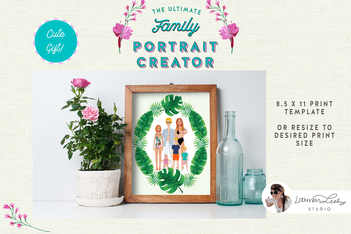 Portrait Creator Family Summer Beach, a Person Illustration by Lauren Lesley Studio (Photo 9 of 15)