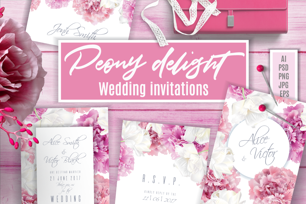 Wedding invitations BUNDLE, an Invitation Template by Purple-Bird (Photo 23 of 28)