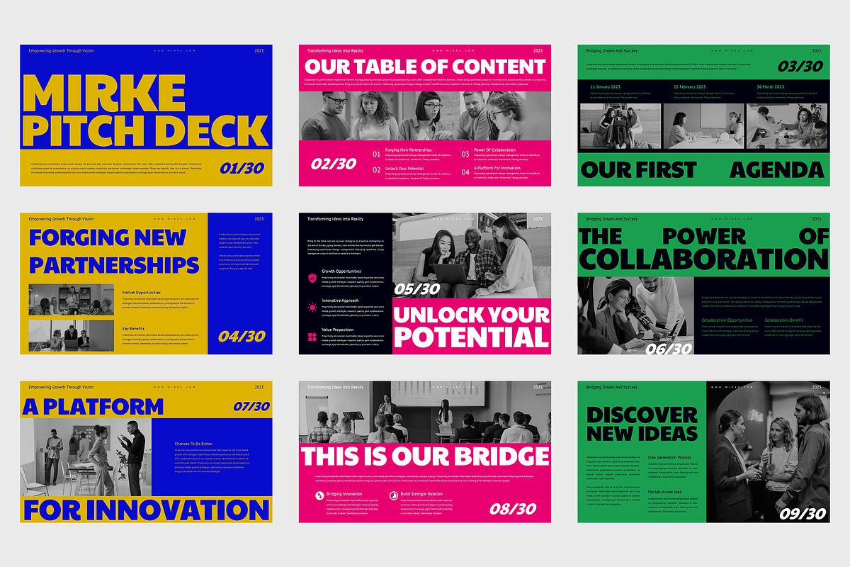 Mirke : Vibrant Color Keynote, a Presentation Template by Punkl Camp (Photo 6 of 9)
