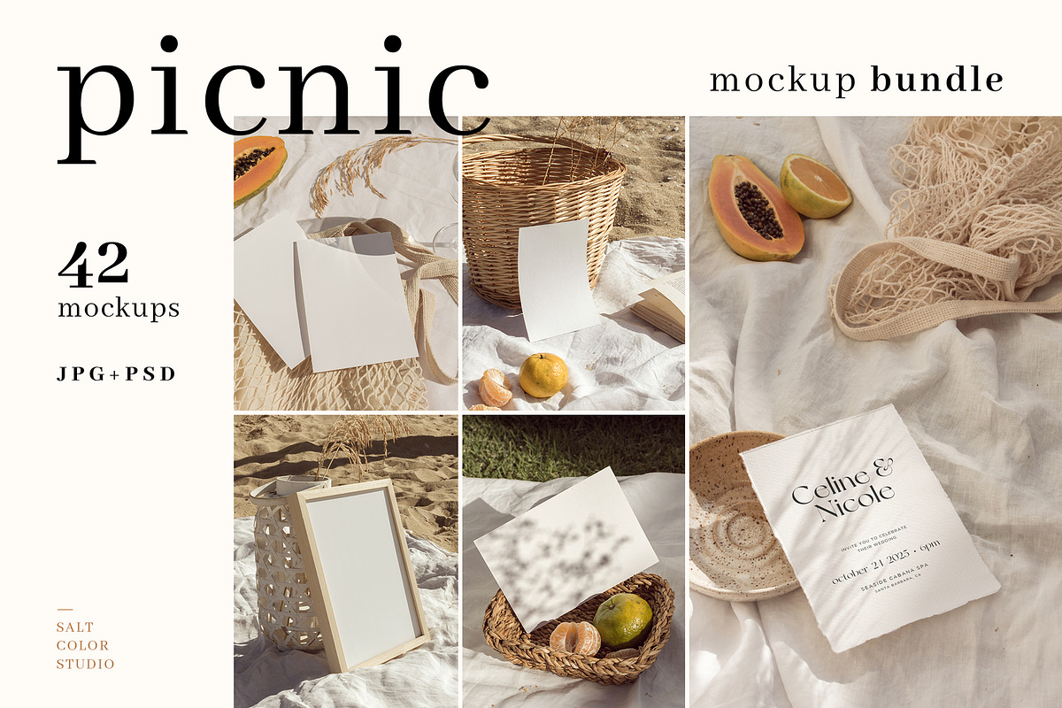 The Bohemian Mockup Bundle 288 items, a Household Mockup by Salt Color Studio (Photo 11 of 27)