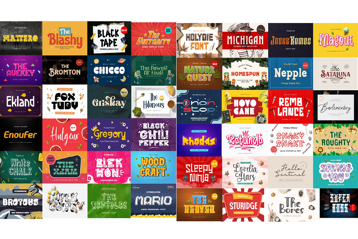 2400+ Fonts, Fonts Bundle, Fonts, a Script Font by Chipshpow Graphics (Photo 2 of 8)