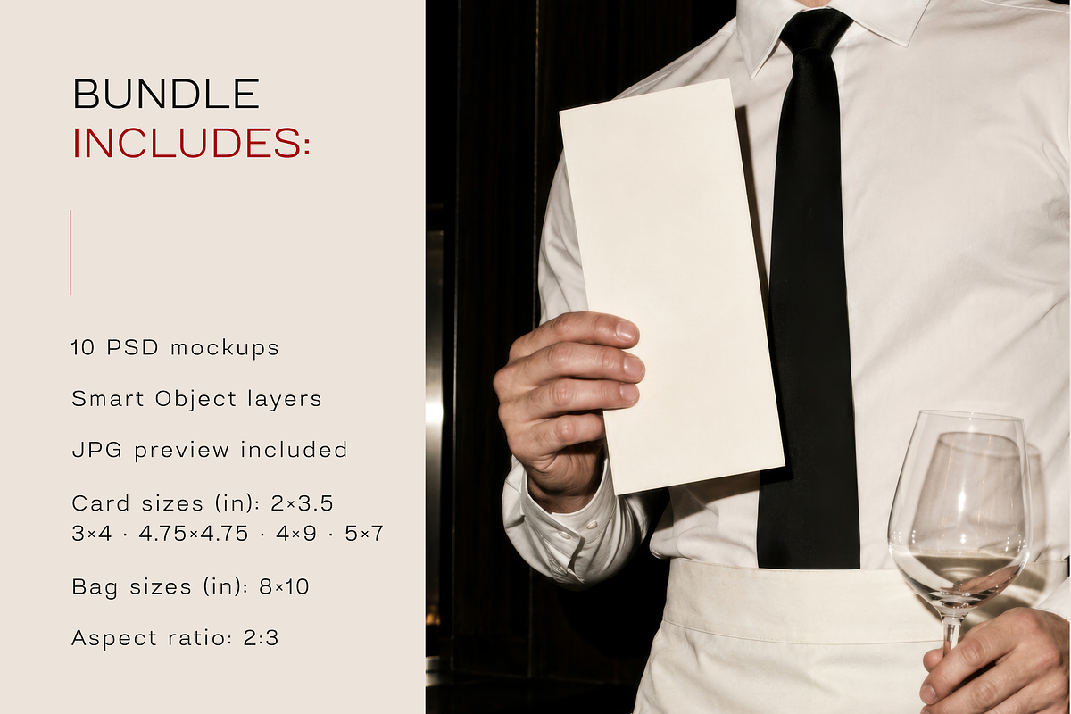 Restaurant Stationery Mockup Bundle, an Advertising Mockup by Serenefeeling (Photo 6 of 9)