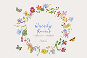 Hand-drawn quirky whimsy flowers, a Decorative Illustration by Grace Noboa Illustrations (Thumbnail 3 of 12)