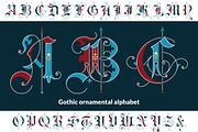 Gothic ornamental alphabet, a Blackletter Font by Imperator_Kot (Thumbnail 1 of 5)
