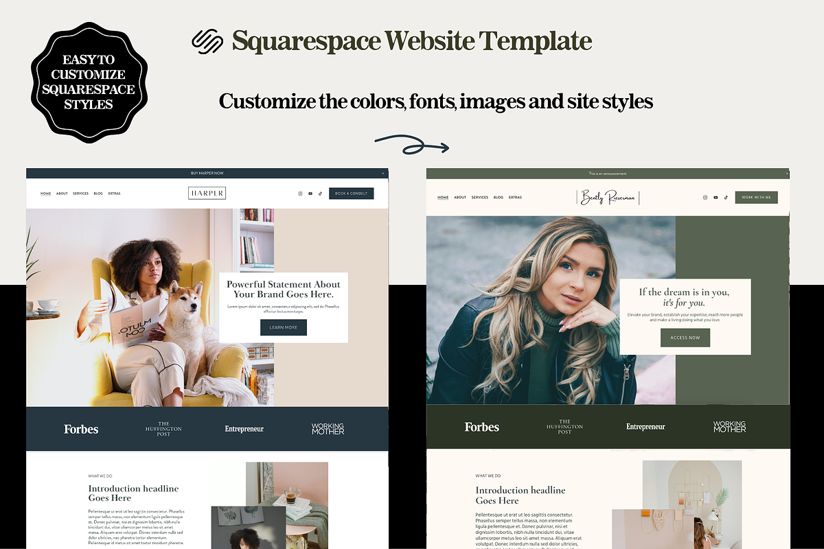 Squarespace 7.1 Template Harper, a Websites & App Template by thrivedigitally (Photo 6 of 8)