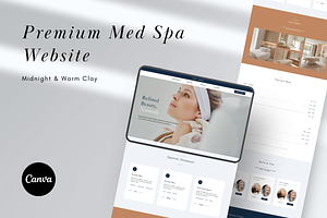 High-End Med Spa Canva Website, a Landing Page Template by batang