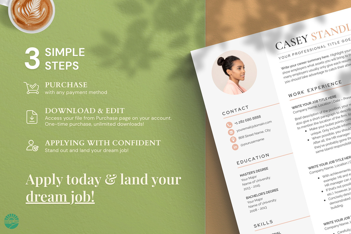 Resume/CV - The Standley, a Resume Template by CreativeLandStudio (Photo 10 of 10)