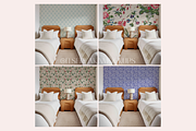 Bedroom Wallpaper Mockup Bundle, a Household Mockup by ItsFreakinMockups (Thumbnail 7 of 8)
