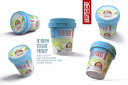 Yogurt Ice Cream Mockup, a Cups & Container Mockup by akropol (Thumbnail 1 of 6)