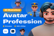 3D Avatar Profession, a Work Illustration by Lumina_ui_ux202 (Thumbnail 1 of 6)