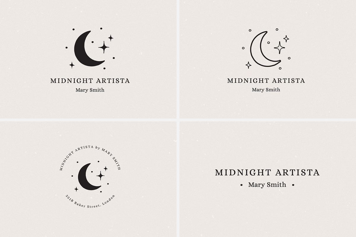 24 Celestial Logo Templates Pack, a Branding & Logo Template by amber&ink (Photo 6 of 14)