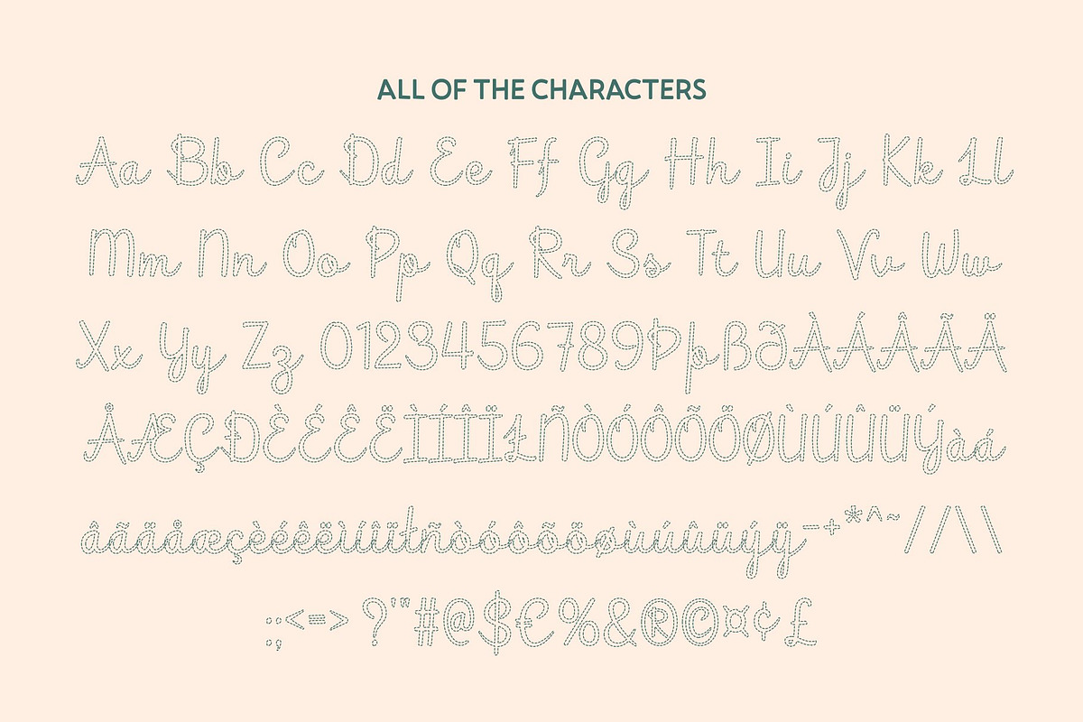 CS Glinka Dashed, a Script Font by Craft Supply Co. (Photo 8 of 8)