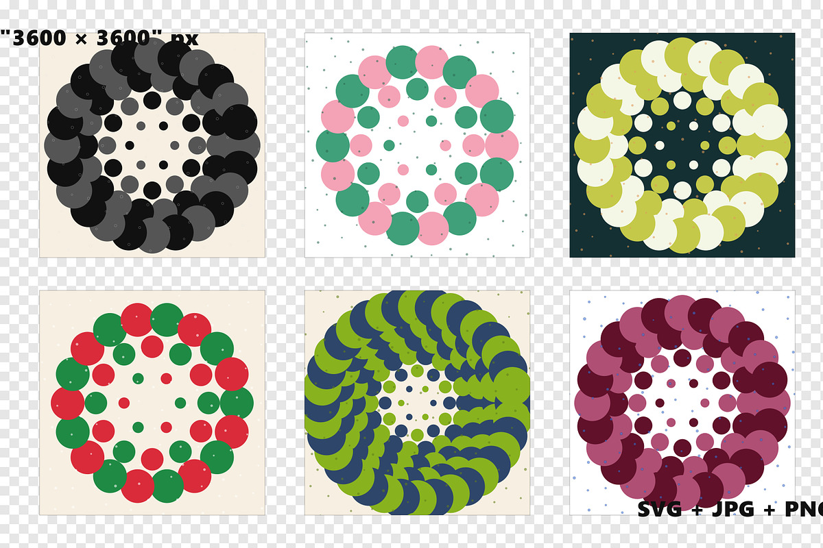 Colorful Dotted Circular Pattern Set, a Pattern Graphic by Gfx Expert Team (Photo 3 of 3)