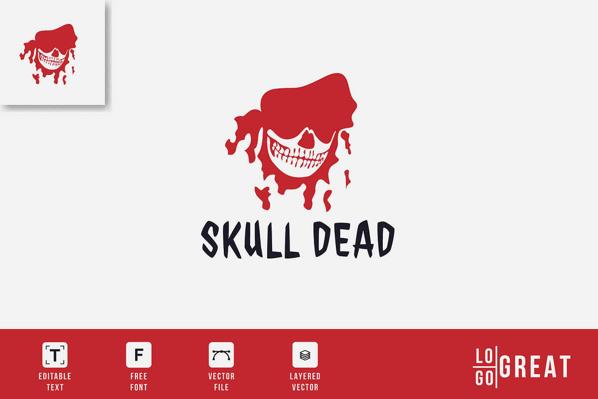 Skull dead logo, a Branding & Logo Template by Izalsye (Photo 3 of 5)