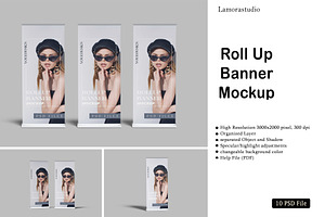 Roll Up Banner Mockup, a Print Template by lamorastudio