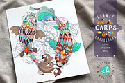 Ethnic Collection: Carps, a Decorative Illustration by ArtoJoy (Thumbnail 1 of 6)