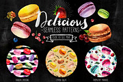 Watercolor Macarons Clipart Set, a Decorative Illustration by Inna Sinano (Thumbnail 4 of 6)