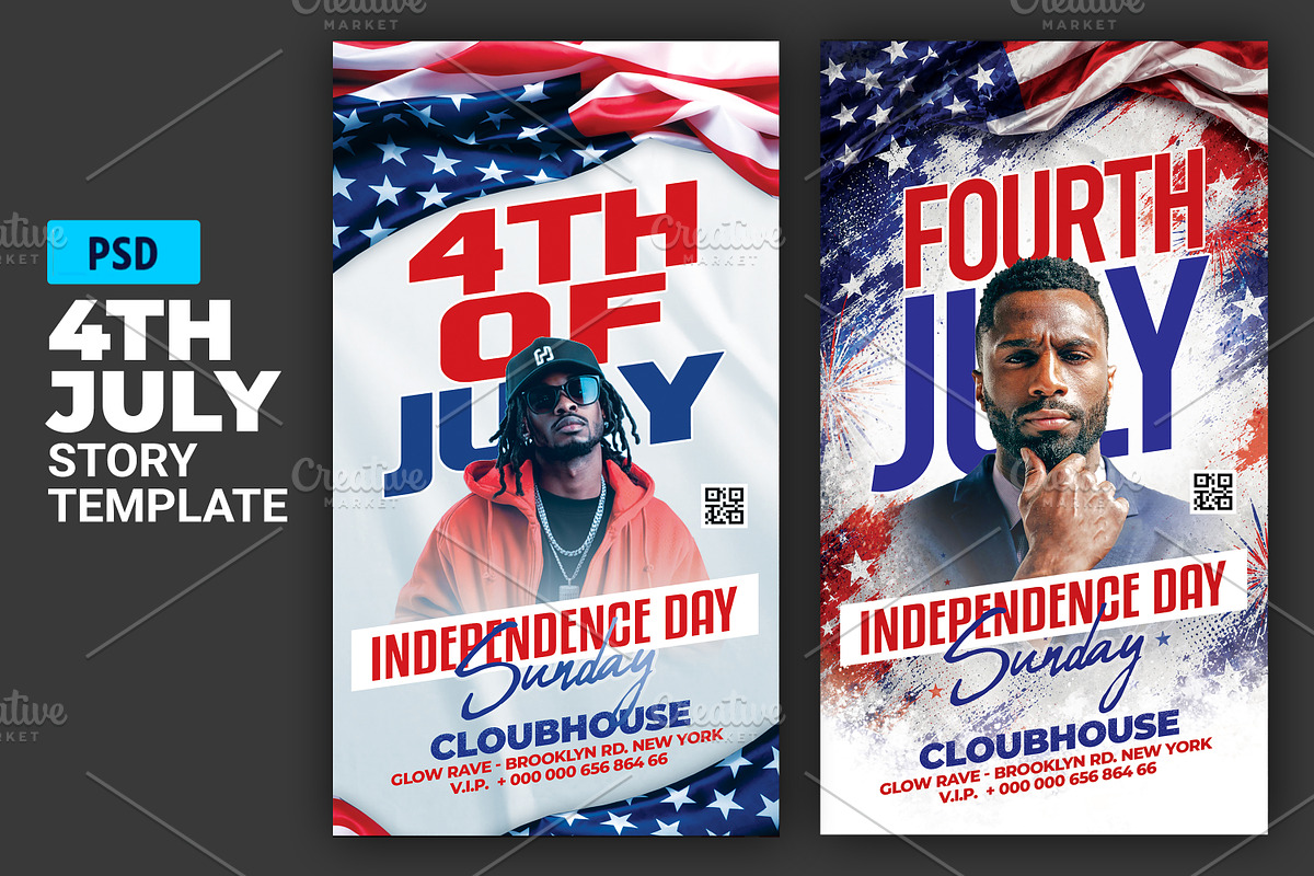 4th july Story flyer Template, a Social Media Template by Artonix (Photo 1 of 4)