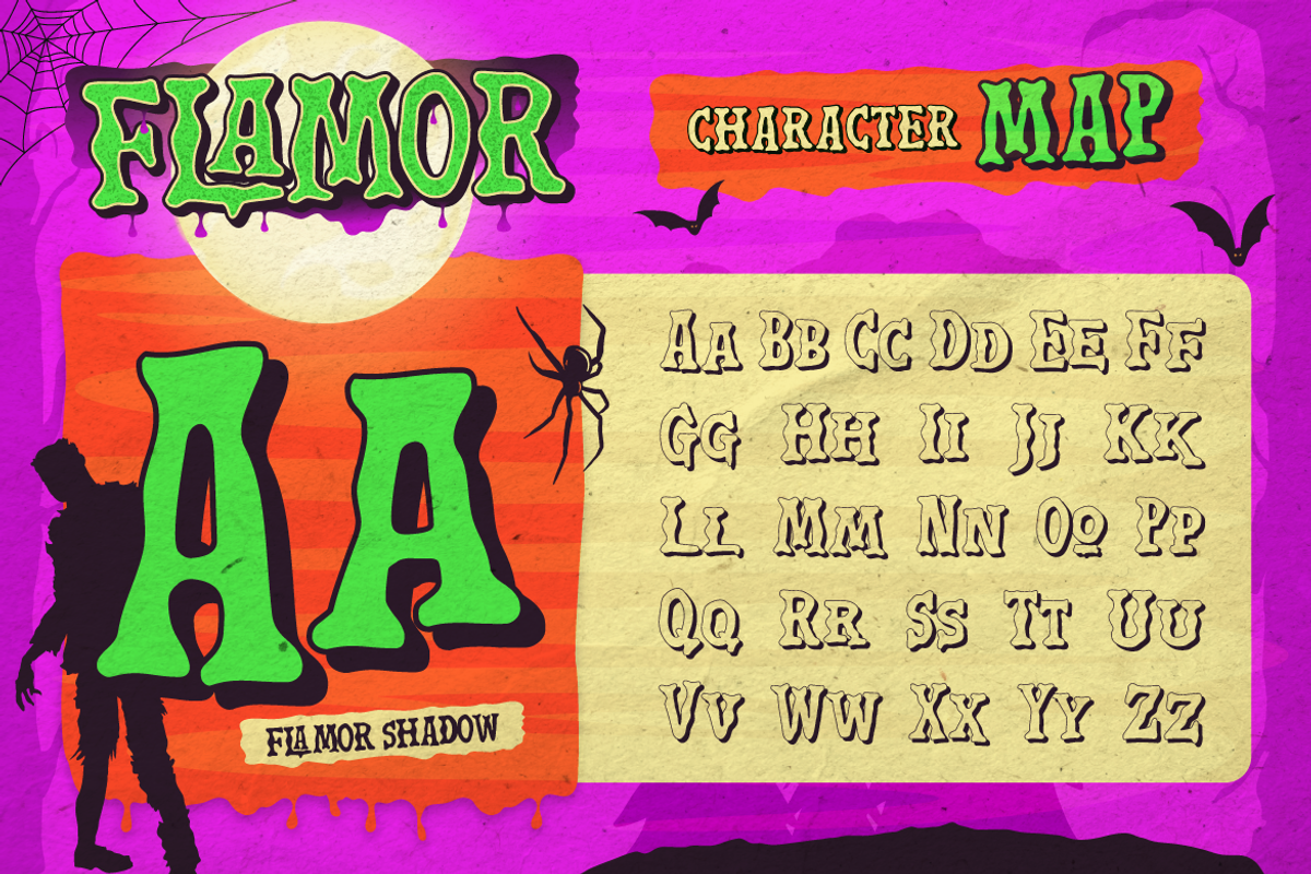Flamor - Spooky Halloween Font, a Handwritten Font by Artisan Themes (Photo 7 of 11)