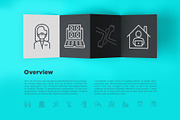 New Normal | 16 Thin Line Icons Set, an Outline Icon by Alex Blogoodf (Thumbnail 3 of 15)
