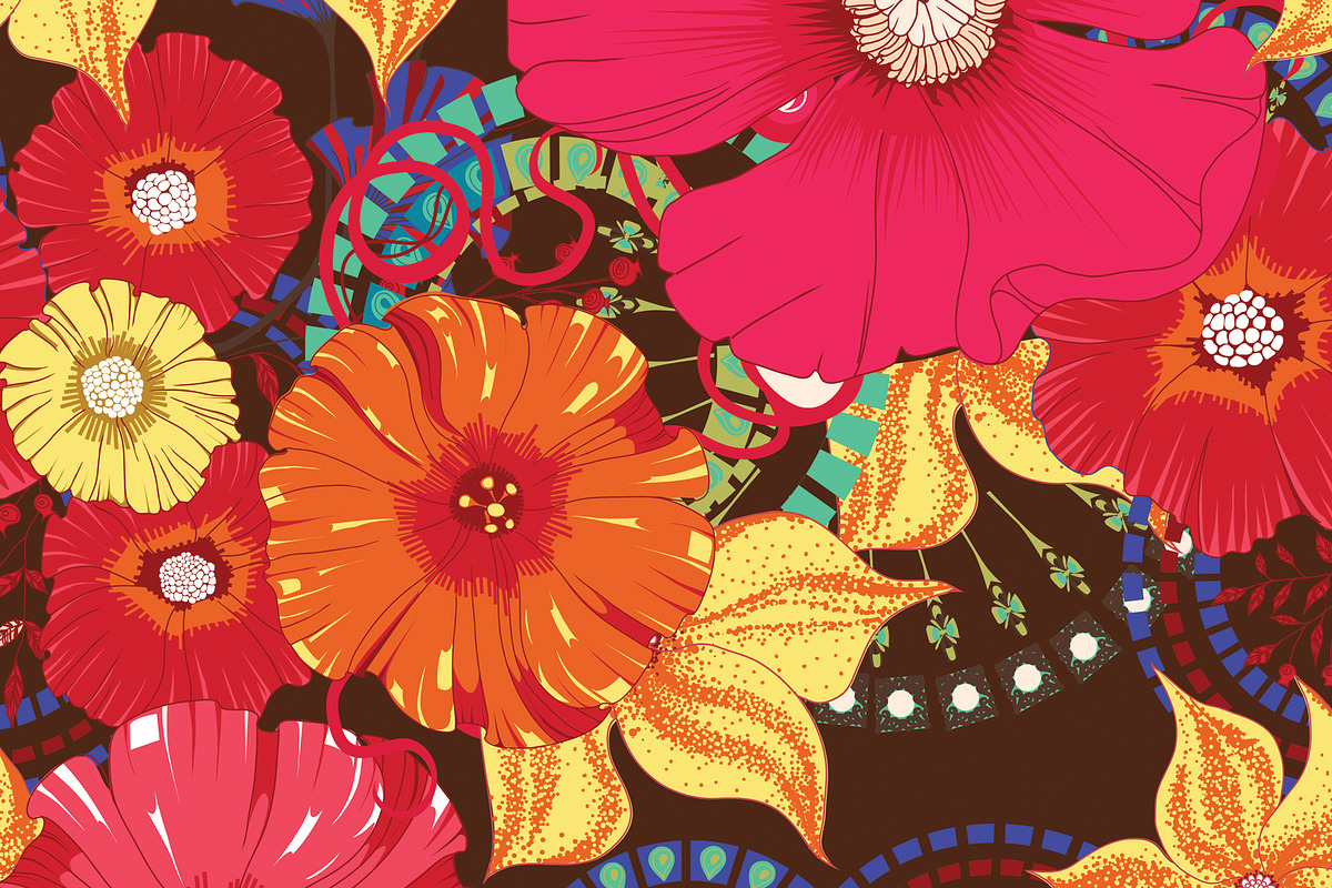 11 floral abstract patterns preview 5