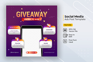 Giveaway steps for contest post