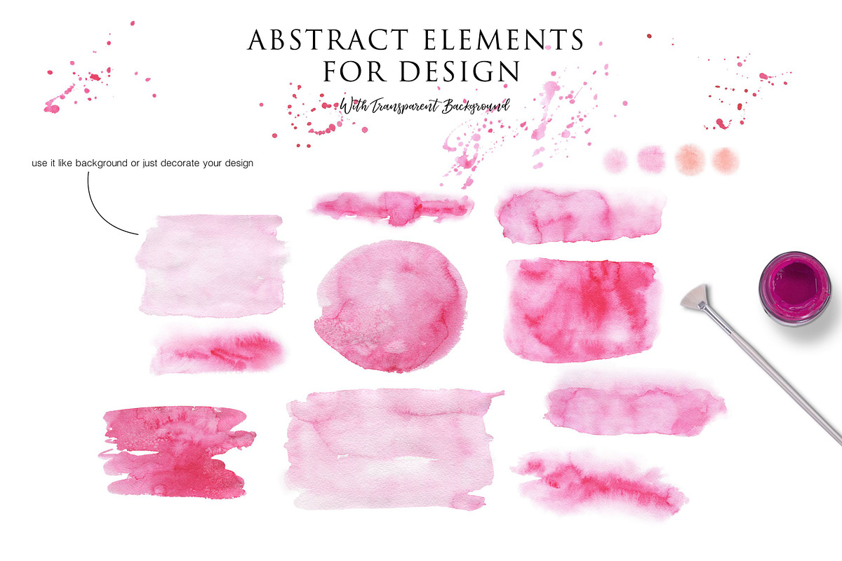 Pink Dreams of Sakura-watercolor set, a Texture Illustration by Satika (Photo 9 of 12)