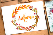 Autumn Herbs and leaves. Watercolor, a Decorative Illustration by Olesya Morokhovets (Thumbnail 2 of 3)