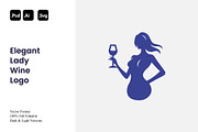 Elegant Lady Wine Logo, a Branding & Logo Template by Luxury Logos (Thumbnail 1 of 4)
