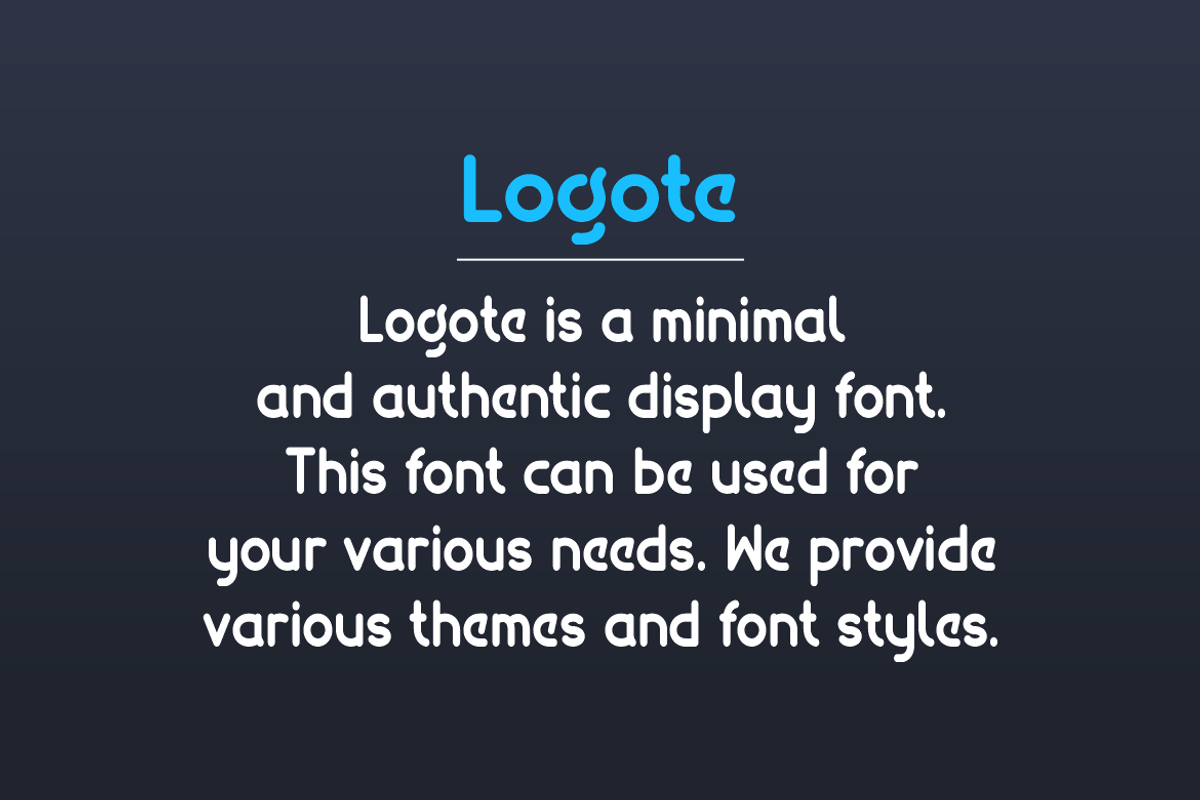 Logote - Modern Logo Font, a Sans Serif Font by Iqsiart Studio (Photo 6 of 8)