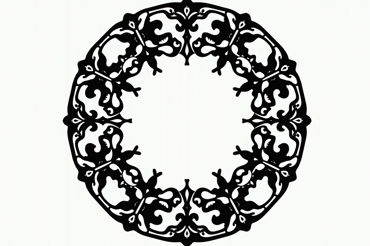 Mandala Frame with Abstract Floral, an Illustration by Amazin_art (Photo 9 of 16)