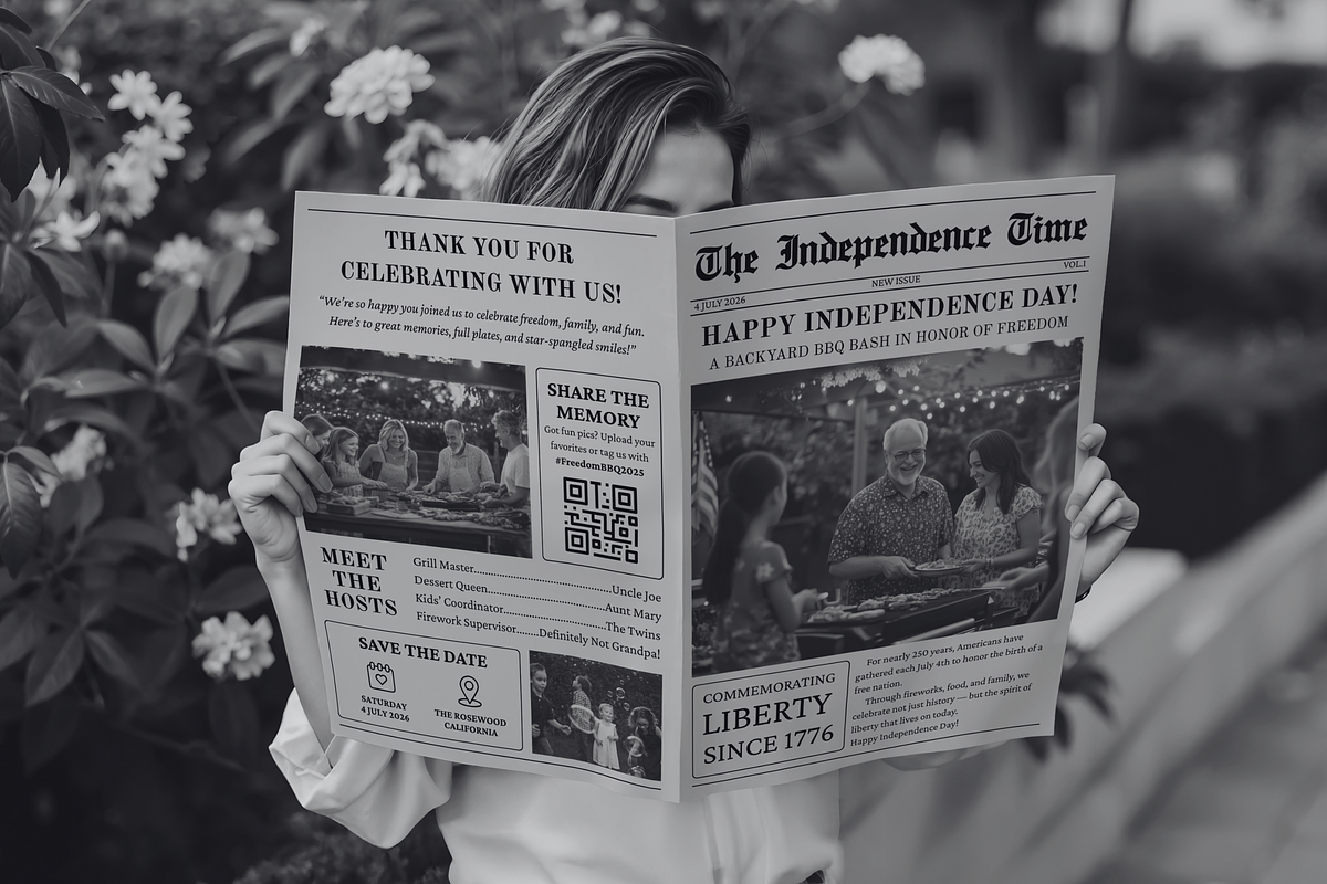 Newspaper Independence Day Invitatio, an Invitation Template by ZoloDesignHub (Photo 5 of 10)