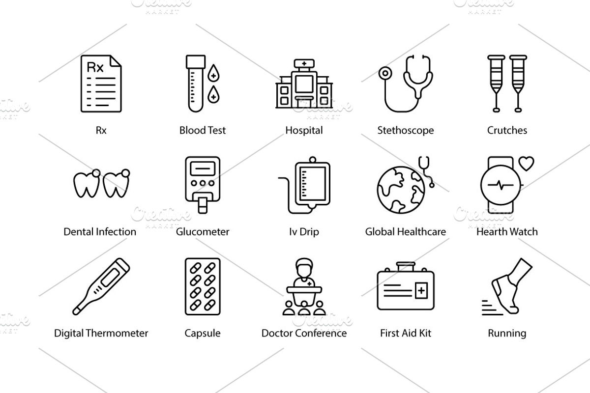 Medical and Heath icons, an Icon by Vector Squad (Photo 6 of 7)