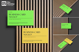 Business Card Mockup Top View, an Advertising Mockup by GraphicWindow