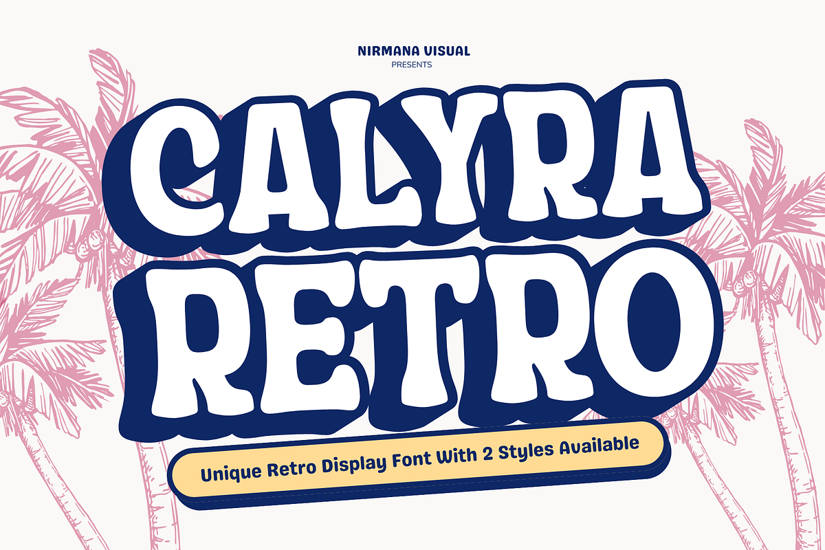 Calyra Retro - Extrude Surfing Font, a Sans Serif Font by Nirmana Visual (Photo 1 of 16)