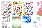 watercolor scrapbooking set, an Object Graphic by fiolika (Thumbnail 4 of 6)