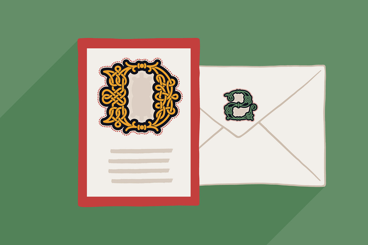 Celtic Nova colored font, a Script Font by kaer_shop (Photo 8 of 10)