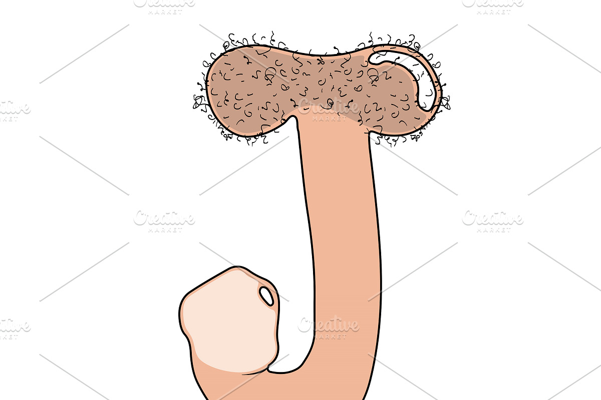 Vector Beige Penis Alphabet Numbers, an Object Graphic by Watercolor_Vector Graphic (Photo 9 of 10)