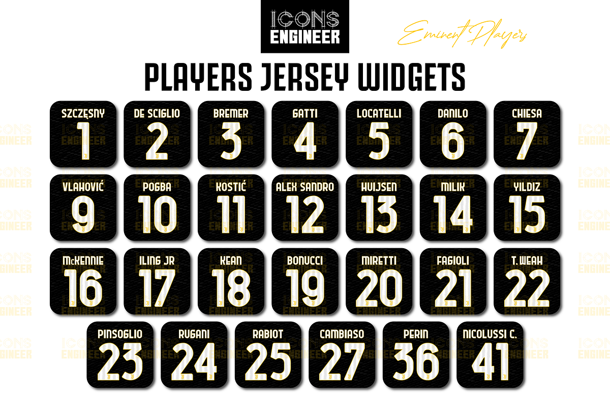 Juventus 23/24 Theme Pack | Home Kit, an Icon by IconsEngineer (Photo 3 of 11)