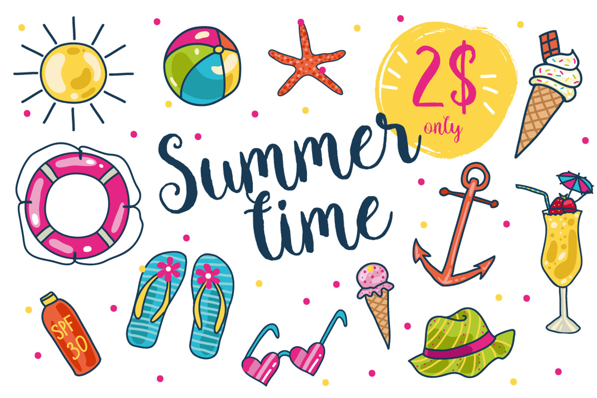vector summer time icons, an Icon by martynmarin (Photo 2 of 2)