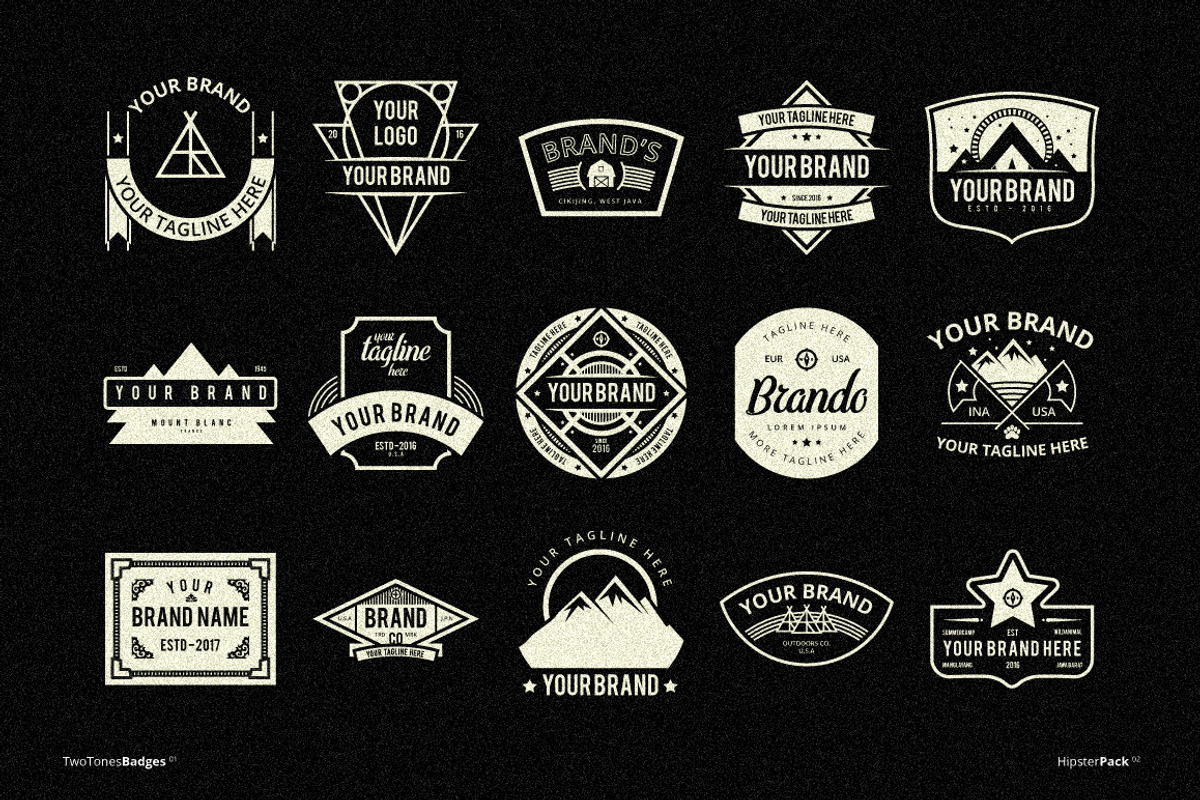 Hipster Pack 02, a Branding & Logo Template by Juru Rancang Graphic (Photo 4 of 7)