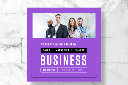 Business Social Media Post Design, a Business Card Template by MightyDesign