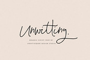 Unwitting Script Font, a Script Font by Creativeqube Design (Thumbnail 1 of 6)