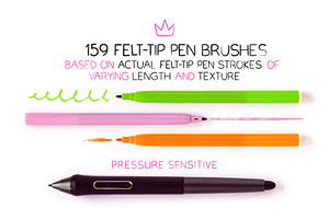 Realistic Felt-tip Pen Brushes