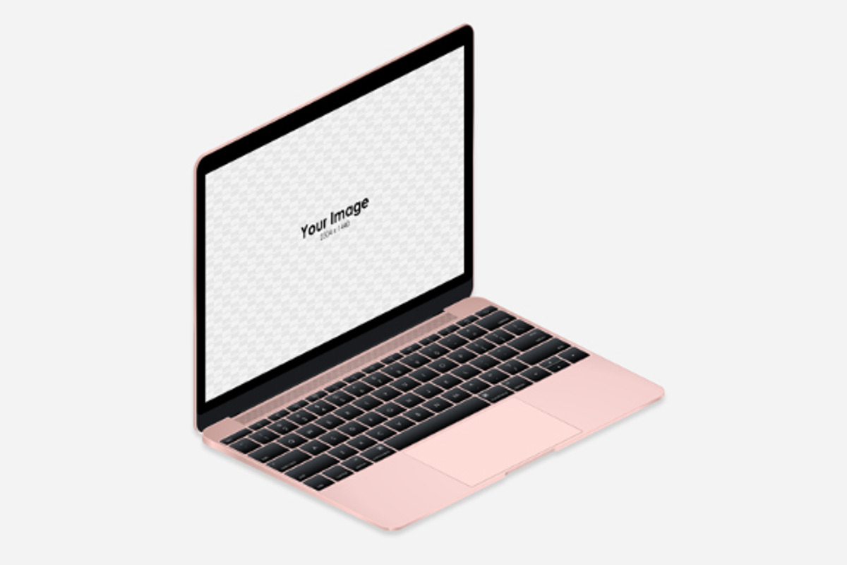 MacBook Isometric & Simple Mockups, a Mac Mockup by tamiq (Photo 3 of 4)