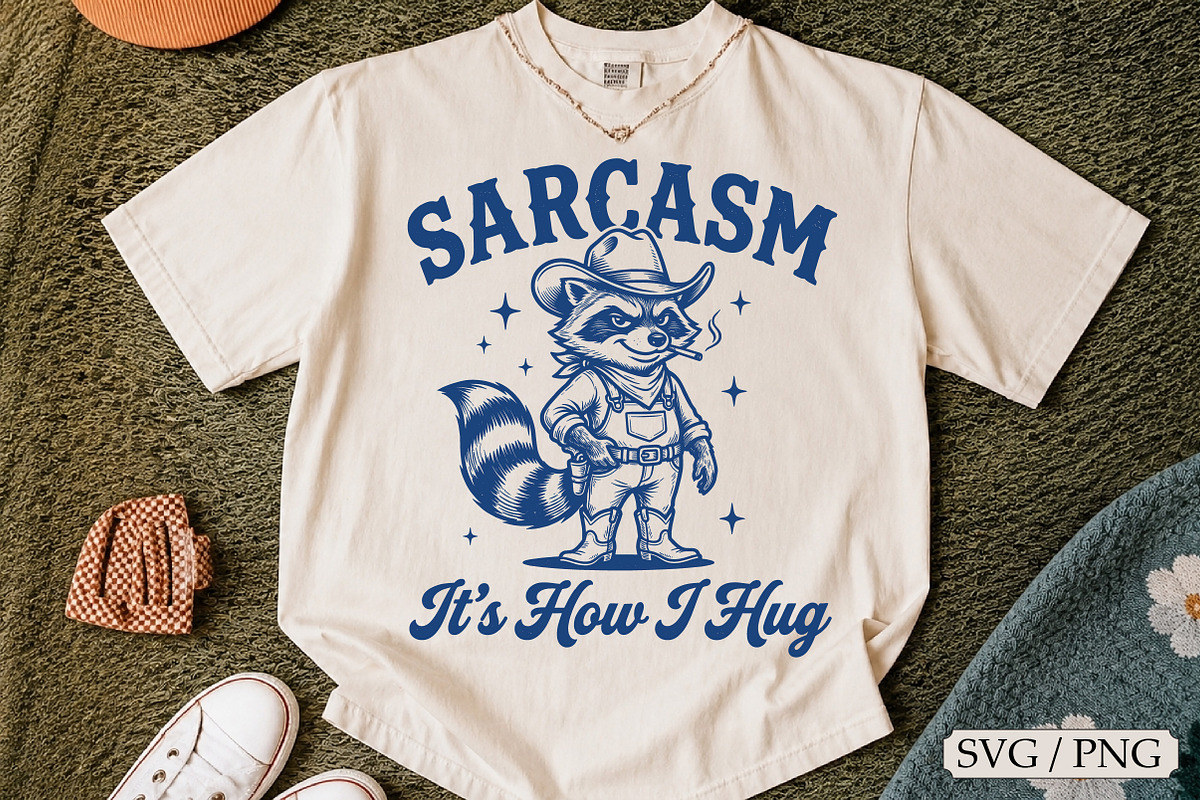 Sarcasm It's How I Hug SVG Design, an Animal Illustration by Libby Wishes (Photo 1 of 3)