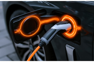 Close-up image of a black car being, a Transportation Photo by ZinetroN