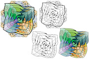 Succulents for coloring pages, a Decorative Illustration by Watercolor fantasy (Thumbnail 5 of 13)